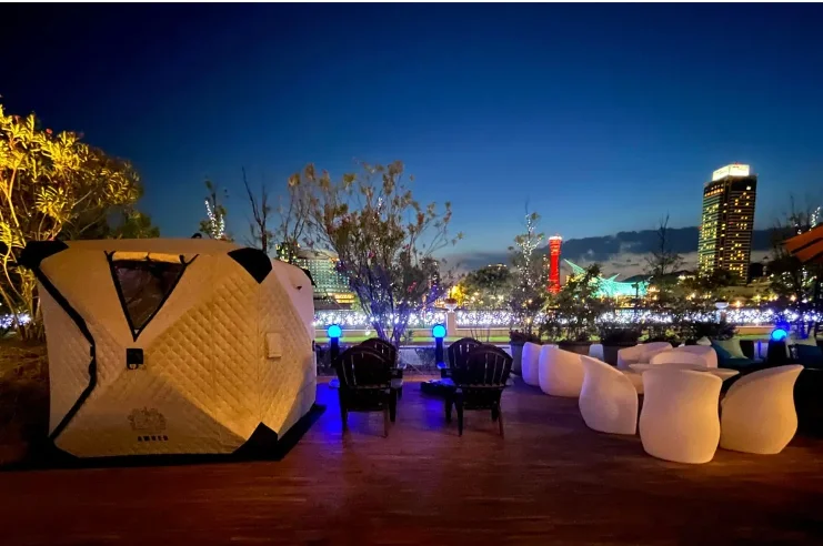 【神戸みなと温泉 蓮】海風「OCEANS SAUNA by REN」様 テントサウナ