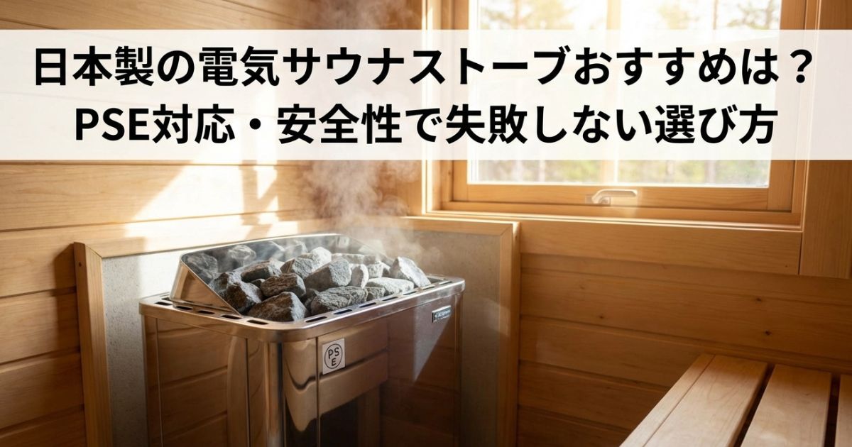 日本製の電気サウナストーブおすすめは？PSE対応・安全性で失敗しない 