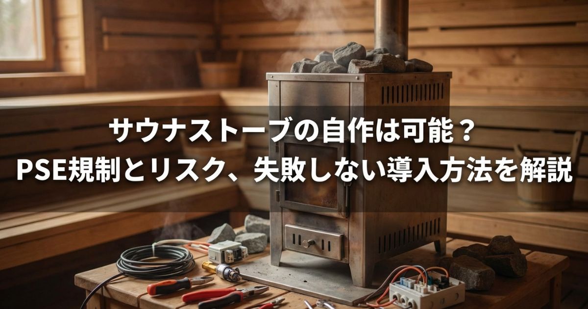サウナストーブの自作は可能？PSE規制とリスク、失敗しない導入方法を解説