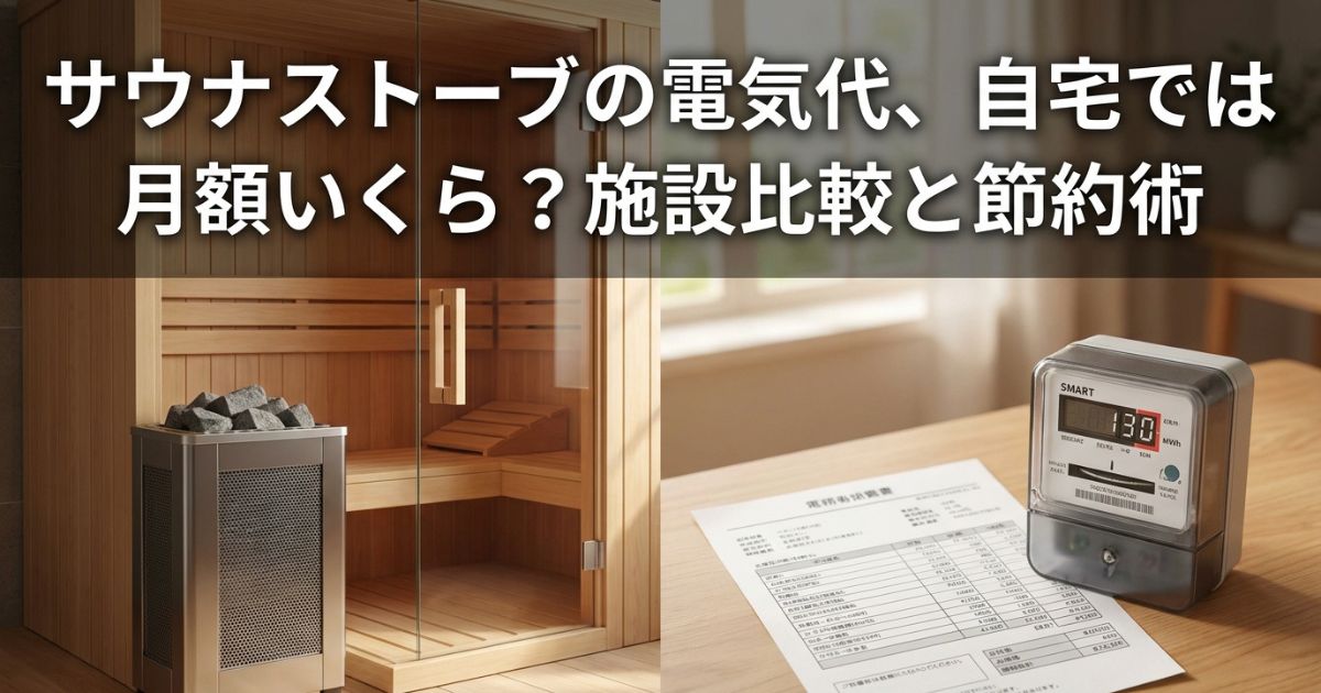 サウナストーブの電気代、自宅では月額いくら？施設比較と節約術