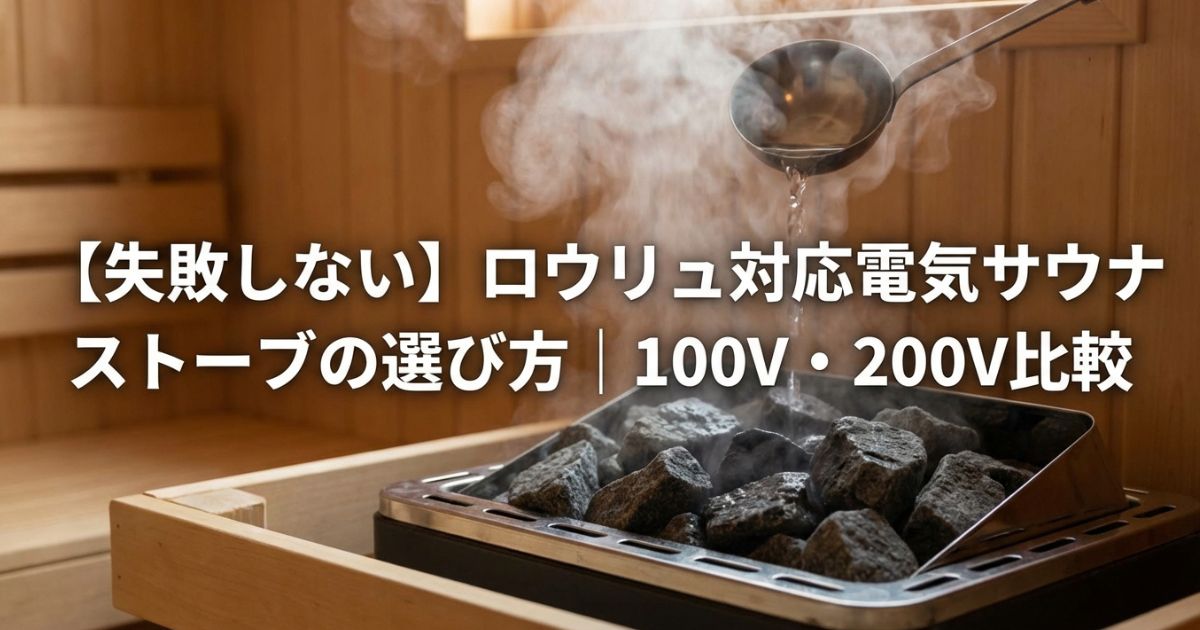 【失敗しない】ロウリュ対応電気サウナストーブの選び方|100V・200V比較
