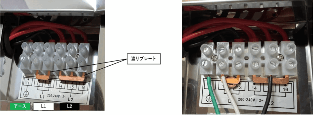 MUKU SAUNA STOVE　電気配線